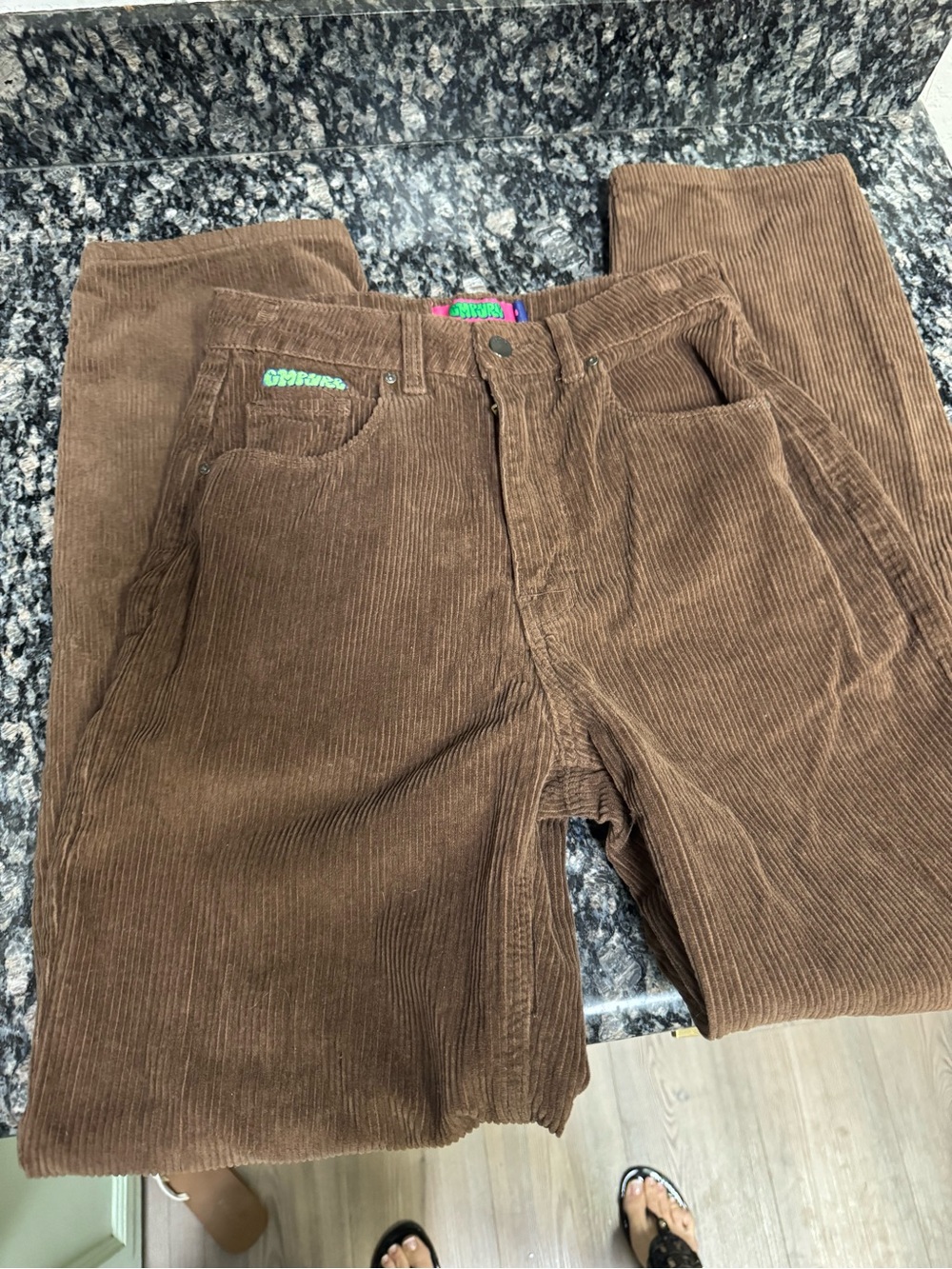 Empyre Brown Corduroy Boyfriend Jeans